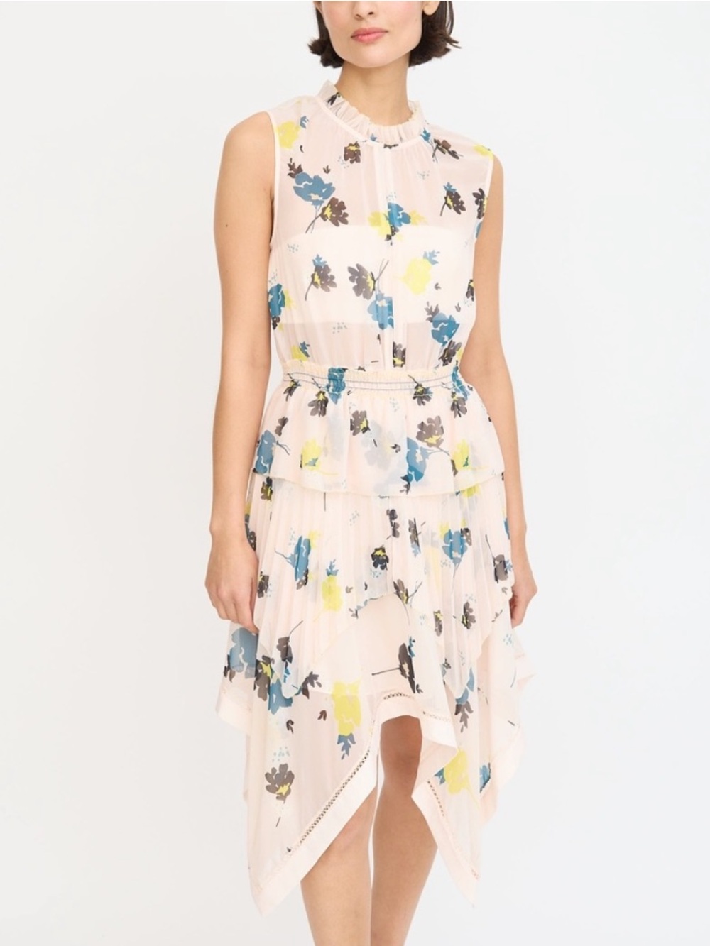 Self-Portrait Pale Blush Floral Handkerchief Midi Dress 💗💗